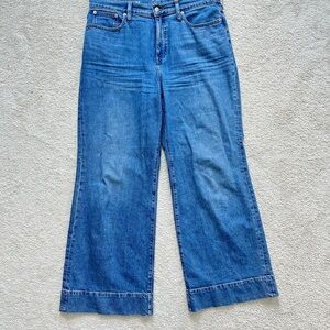 J. Crew Flare Wide Leg Blue Jeans